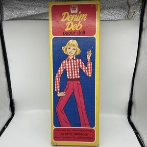 Vintage 1979 Whitman Denim Deb Paper Doll Set 20 Piece Wardrobe Precut 1952-1